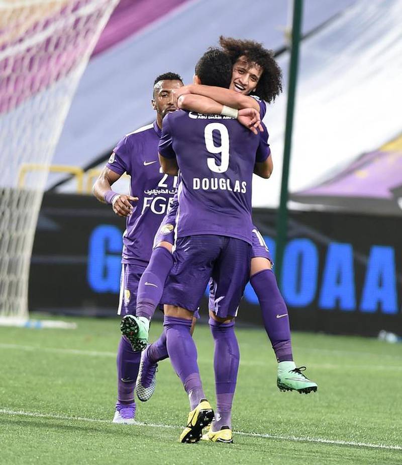 Douglas scored twice in AL Ain's 2-1 victory away to Al Ahli of Saudi Arabia in the Asian Champions League on Tuesday. Arshad Khan Aboobaker / AGL