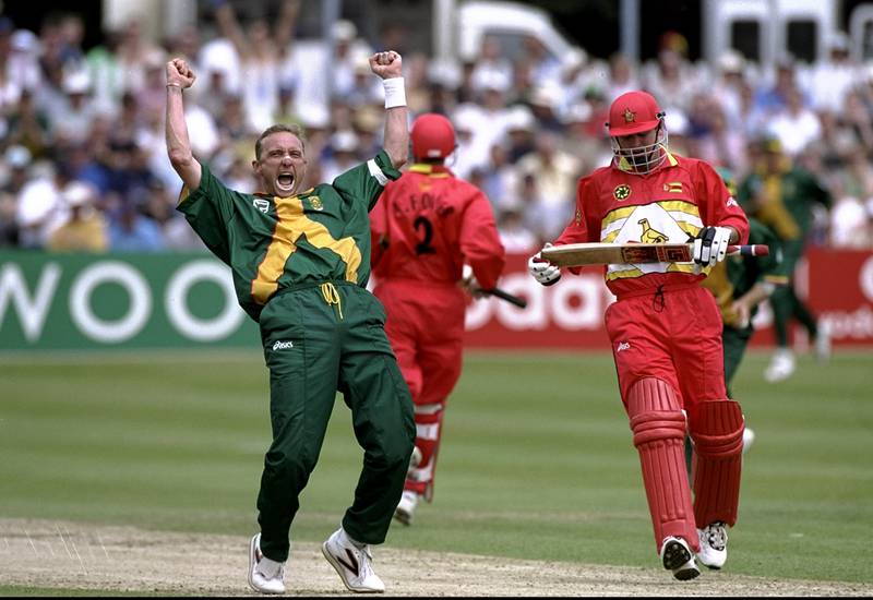 14. 1999 World Cup, Zimbabwe beat South Africa by 48 runs. Beating a side including Allan Donald, Herschelle Gibbs and Jacques Kallis was an achievement in itself. The fact it eliminated England and sent Zimbabwe through in the process, even more so. Getty
