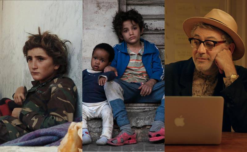 From left: Talal Derki’s ‘Of Fathers and Sons’, Nadine Labaki’s ‘Capernaum’ and Elia Suleiman in his film ‘This Must Be Heaven’. Courtesy Sony Pictures Classics; Basis Berlin; Waad Al-Kateab; Rectangle Productions  