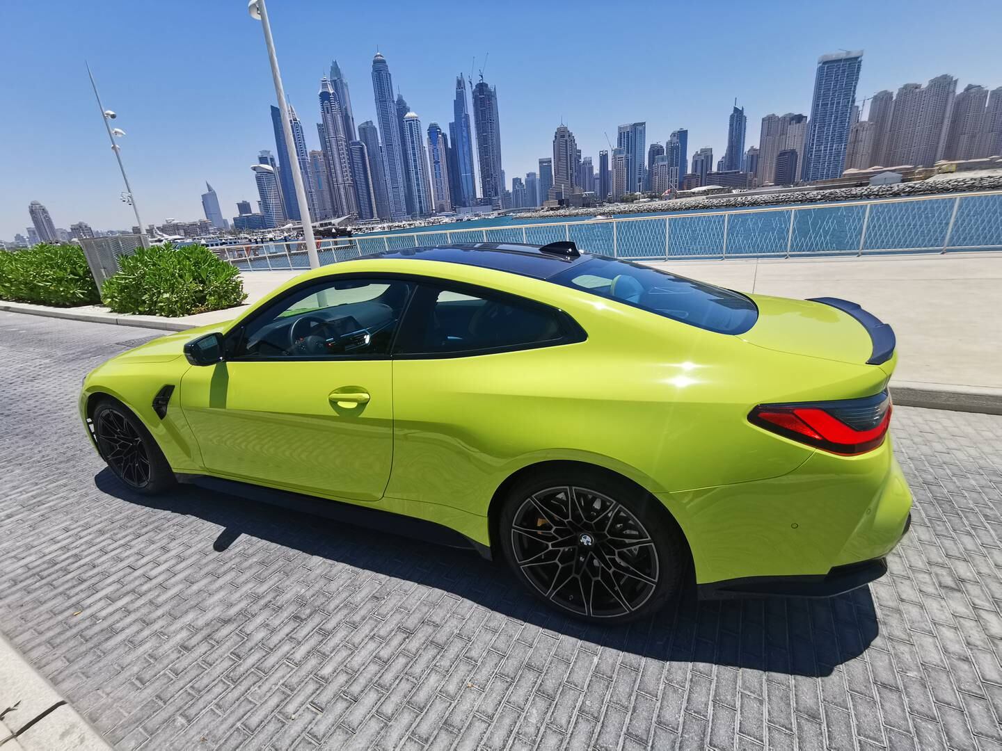 Driving the BMW M4 Competition around Dubai. Damien Reid for The National