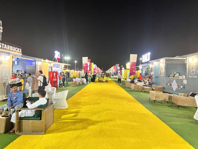 The Fan Village really comes to life in the evenings with food trucks lining its paths. All photos: Saeed Saeed / The National