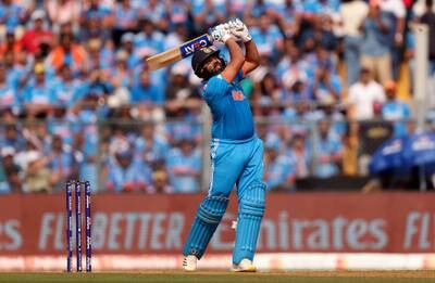 Rohit Sharma of India hits out. Getty Images