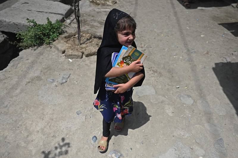 A young girl in the old quarter of Kabul.