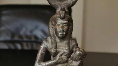 An image that illustrates this article Egypt repatriates goddess Isis bronze from Switzerland