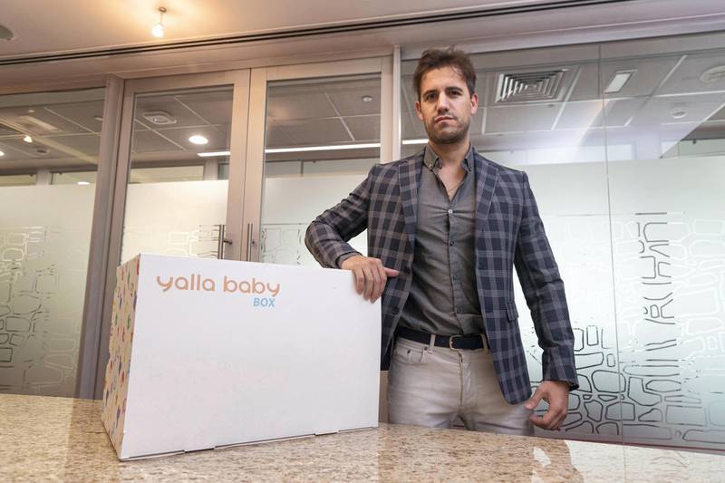 DUBAI, UNITED ARAB EMIRATES. 10 SEPTEMBER 2019. Francisco Pellegrini, CEO of Yalla Baby Box, an online baby products delivery service. For Money & Me.  (Photo: Antonie Robertson/The National) Journalist: David Dunn. Section: National.