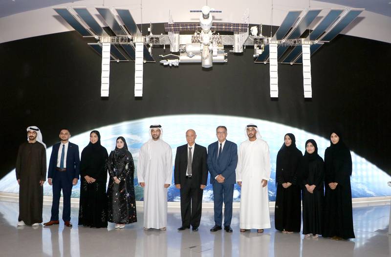 The team of Emirati engineers responsible for Sharjah Sat 1
