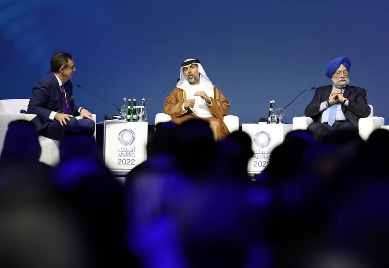 UAE Minister of Energy and Infrastructure Suhail Al Mazrouei said the Emirates and the Opec+ are 'keen on' meeting global energy requirements. Chris Whiteoak / The National