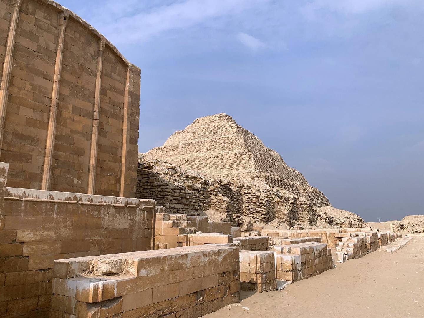 The 5,000-year-old Step Pyramid at Saqqara, south of Cairo, Egypt’s capital. Hamza Hendawi / The National 