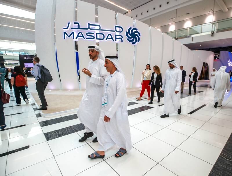 Masdar has set a renewable energy portfolio capacity target of at least 100 gigawatts by 2030. Victor Besa / The National