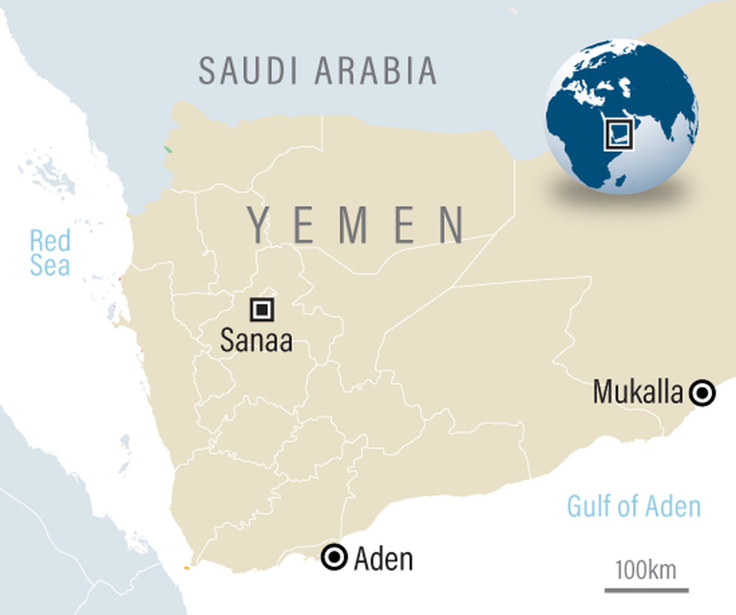 The attack happened near the Yemeni city of Mukalla, about 585 kilometers east of the rebel-held capital of Sanaa.