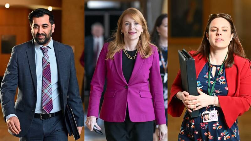 From left: Humza Yousaf, Ash Regan and Kate Forbes. Getty
