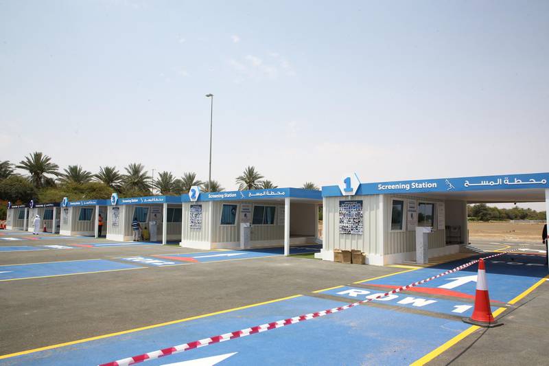 The facility consists of four lanes for Covid-19 testing and two dedicated to inoculations