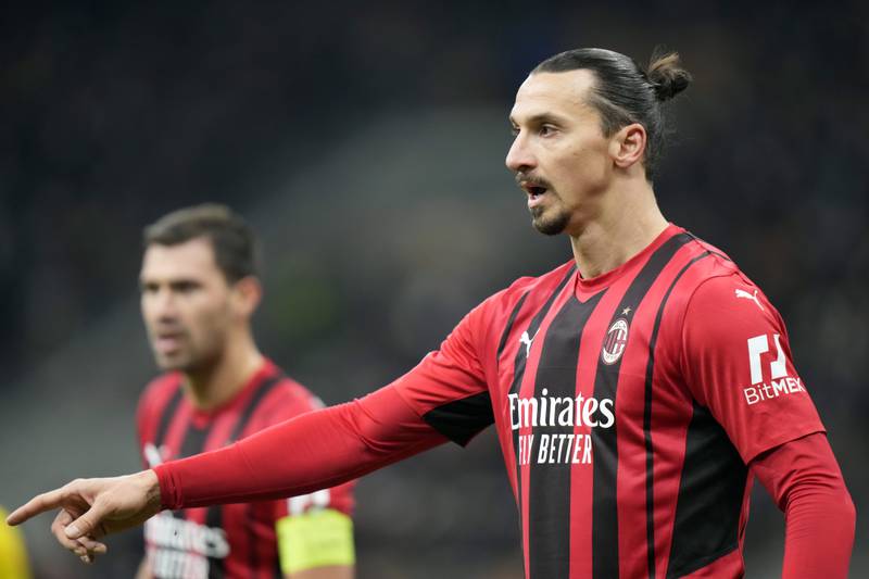 AC Milan's Zlatan Ibrahimovic had a tough night. AP