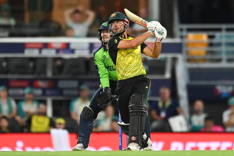 Marcus Stoinis of Australia bats. Getty