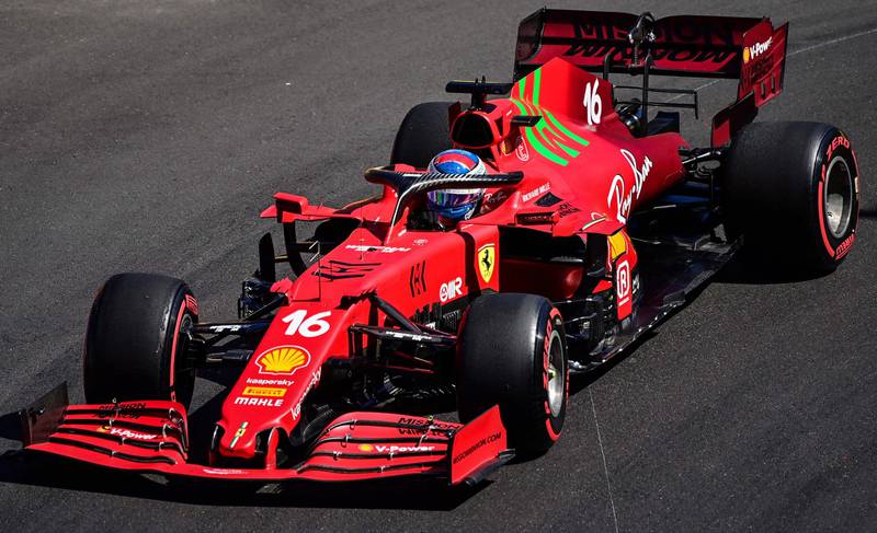 Ferrari's driver Charles Leclerc at the Monaco street circuit. AFP