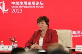IMF Managing Director Kristalina Georgieva, at the China Development Forum in Beijing. Reuters