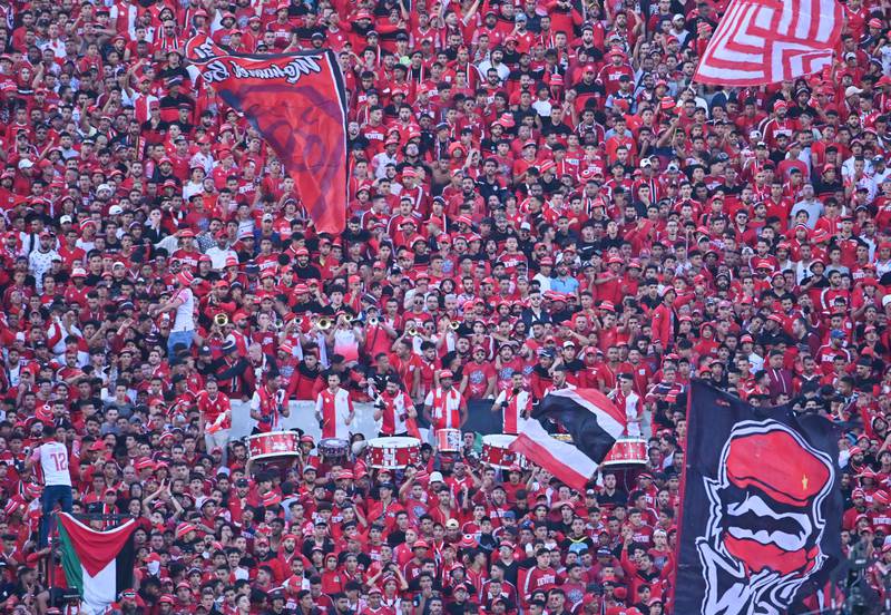 Wydad supporters cheer on their team at the Mohammed V stadium. AFP