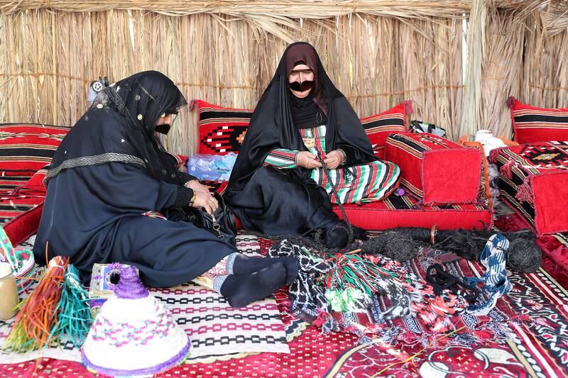 Emirati women in traditional attire