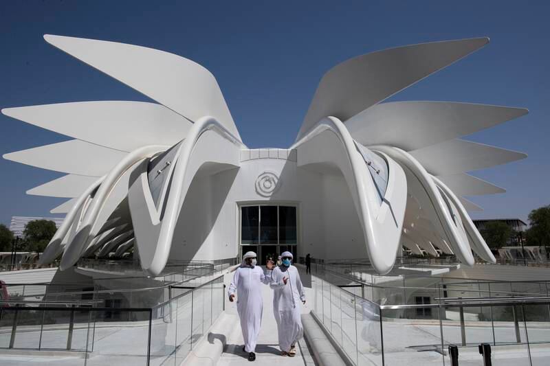 One of the first buildings he visited at Expo 2020 Dubai was the UAE Pavilion. Photo: Expo 2020 Dubai