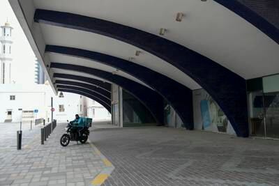 The concete wings of the Abu Dhabi City Terminal. Khushnum Bhandari / The National