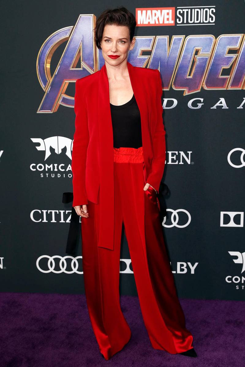 Evangeline Lilly at the world premiere of 'Avengers: Endgame' at the Los Angeles Convention Center on April 22, 2019. EPA