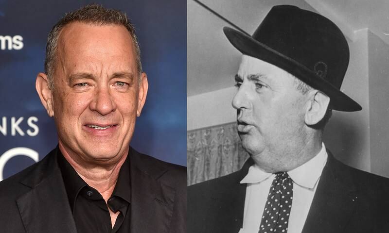 Tom Hanks, left, plays Col Tom Parker, Elvis Presley's manager of more than 20 years. AFP / Getty Images