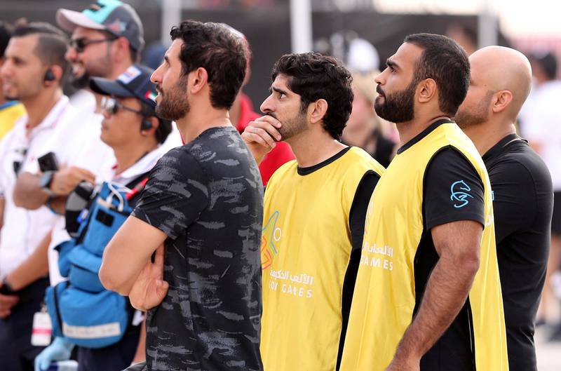 Dubai, United Arab Emirates - March 04, 2019: Sheikh Hamdan bin Mohammed takes part in the men's heats of the Goverment Games 2019. Thursday the 4th of April 2019. Kite Beach, Dubai. Chris Whiteoak / The National
