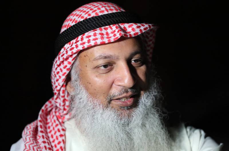 Ras al Khaimah, United Arab Emirates - December 13, 2020: News. Hasan Ahmad Al Hariri, CEO of Dubai astronomy group. The Geminid meteor shower at an event put on by the Dubai Astronomy Group at Wadi Shawkah in Ras al Khaimah. Sunday, December 13th, 2020 in Ras al Khaimah. Chris Whiteoak / The National