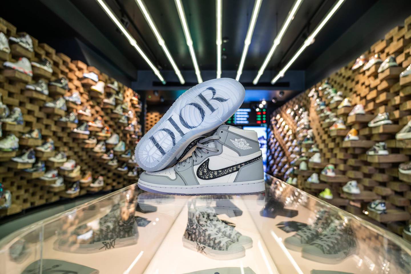 The Air Jordan 1 High OG Dior sneaker. Courtesy Presentedby 