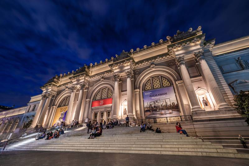 Night view of New York's Museum of Modern Art. Alamy