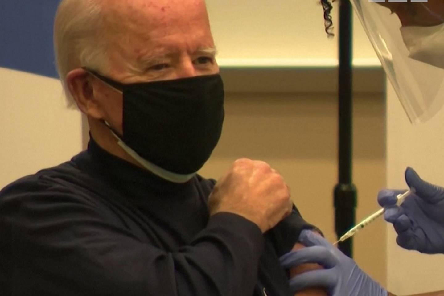 Joe Biden receives Covid-19 vaccine
