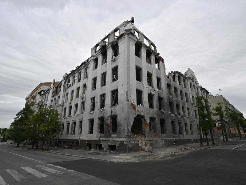 Karazin National University in Kharkiv came under heavy Russian bombardment. AFP