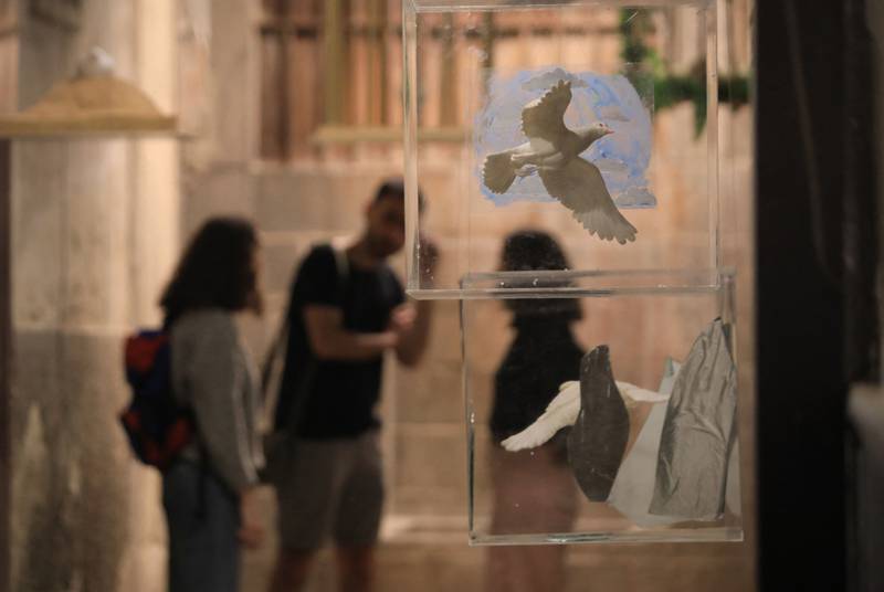 The collective exhibition by Syrian artists was curated by students of the Faculty of Arts at Damascus University.