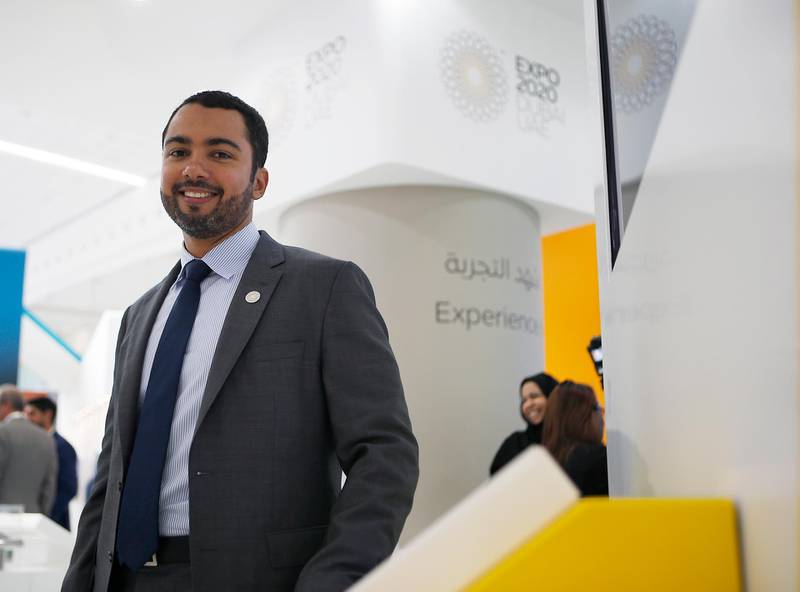 ABU DHABI, UNITED ARAB EMIRATES -17January 2017 - Yousuf Caires, vice president of the Expo Live that has received hundreds of applications of start-up projects from clean drinking water to renewable energy to help communities around the world as part of the Expo 2020at the Abu Dhabi Exhibition Center. Ravindranath K / The NationalID: 94823 (to go with Ramola Talwar story for Business)