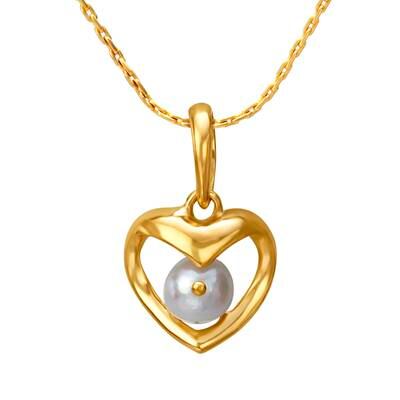 Heart pendant necklace, Dh250, Tanishq. Photo: Tanishq