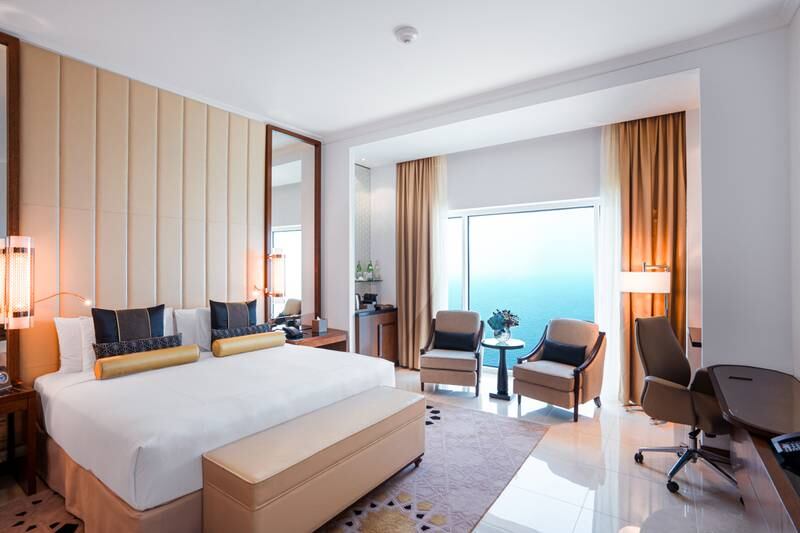 Rooms at Rixos Marina Abu Dhabi offer beautiful Arabian Gulf views. Photo: Rixos Marina Abu Dhabi