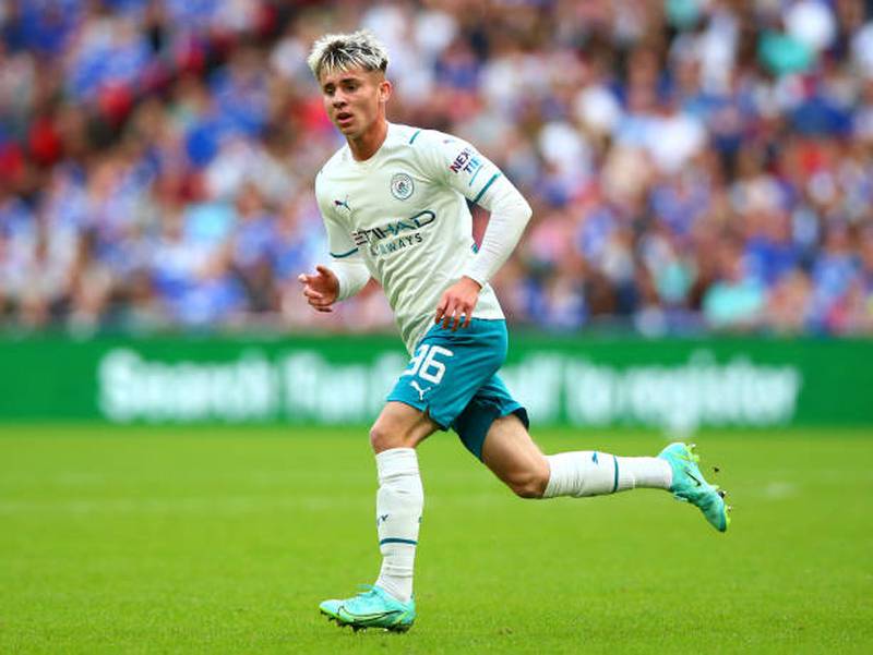 Ben Knight of Manchester City during the FA Community Shield match against Leicester City at Wembley Stadium in August, 2021. Getty