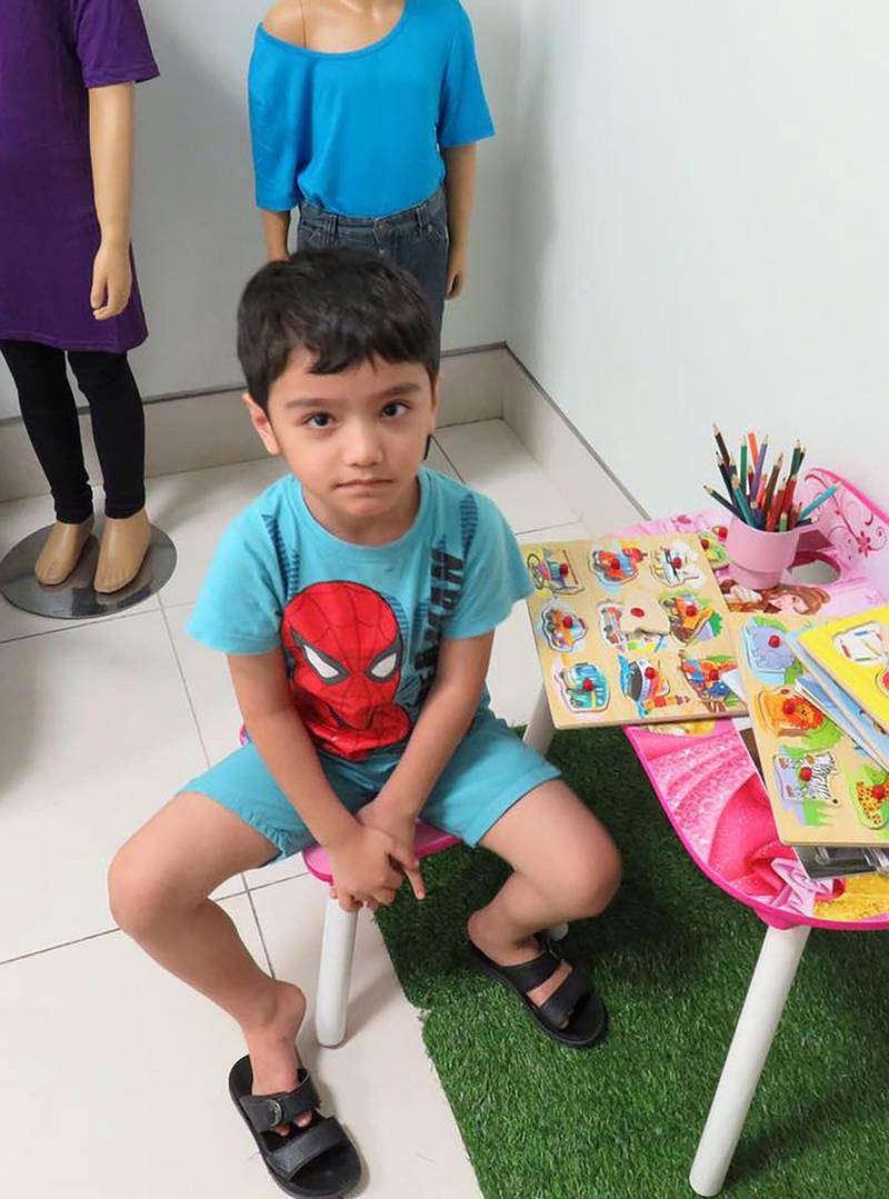 This five-year-old boy was found wandering in Al Reef Mall in Deira, near Salahuddin metro station, last month. Courtesy Dubai Police