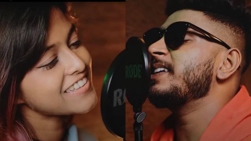 Sri Lankan singers Yohani and Satheeshan Rathnayaka are behind the viral song 'Manike Mage Hithe'. Photo: YouTube / Yohani