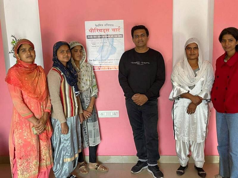 Sunil Jaglan, 37, a former village head and a social worker from Jind in Haryana has launched a campaign to shift focus on breaking taboos and encouraging conversation on periods seen as 'ladies problem' in conservative Indian society. Taniya Dutta for The National