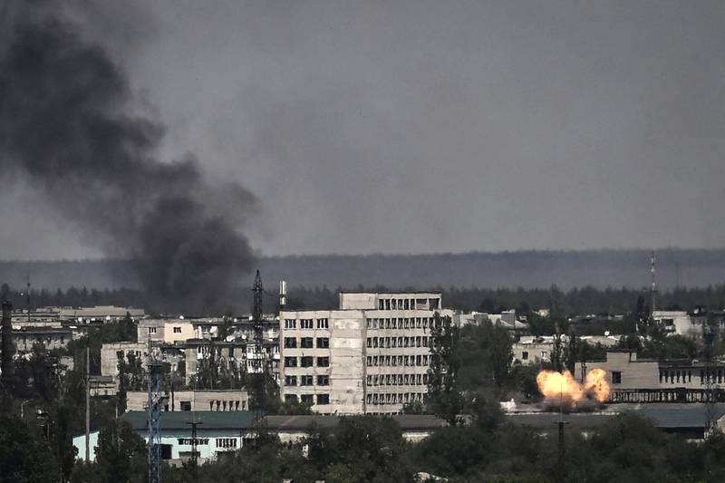 Attacks on the eastern Ukrainian city of Severodonetsk. AFP