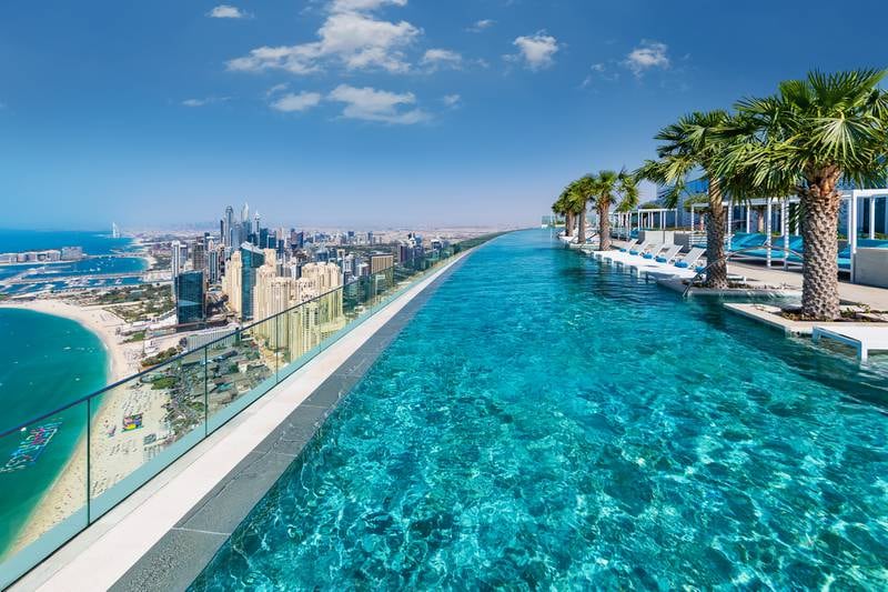 10. Unwind this summer at the highest infinity pool in the world at the Address Beach Resort. Photo: Address Hotels