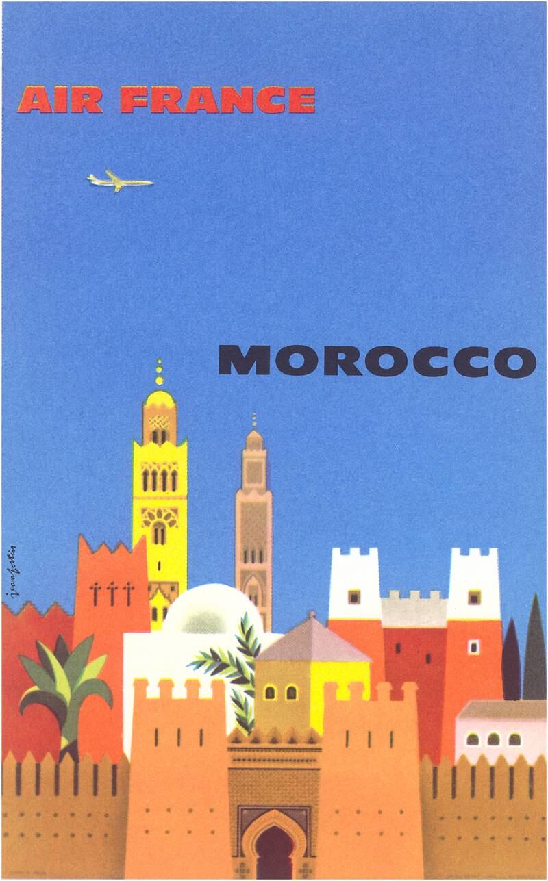 An Air France Morocco poster designed by Jean Fortin and released in 1959. Getty Images