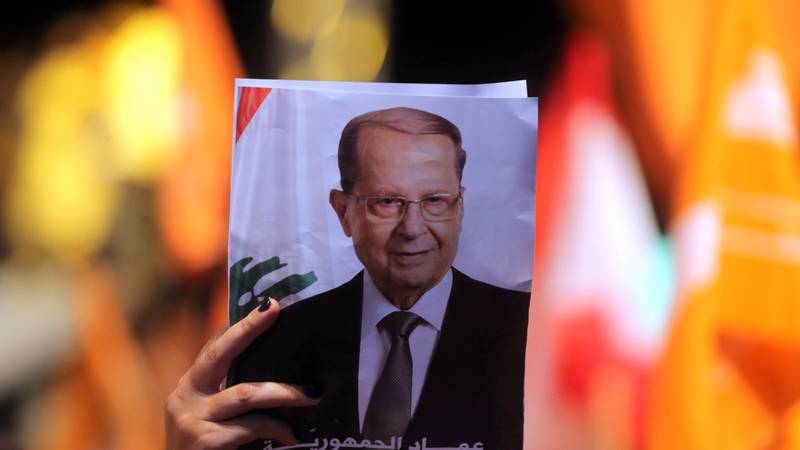 An image that illustrates this article Lebanon's Michel Aoun is on his way out but where does that leave the son-in-law?