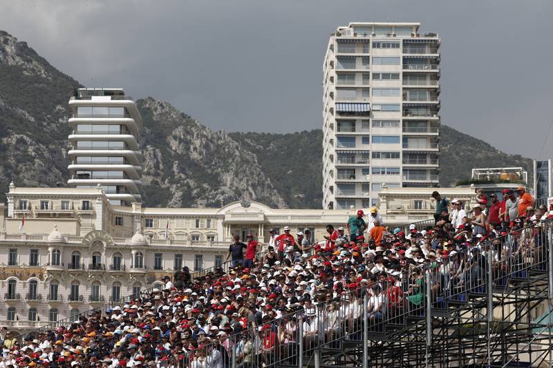 Spectators watch from the stands in Monte Carlo. Reuters