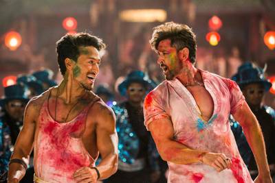 WAR features two generations of heroes known for their dance and action skills – Hrithik Roshan and Tiger Shroff. Courtesy YRF Films