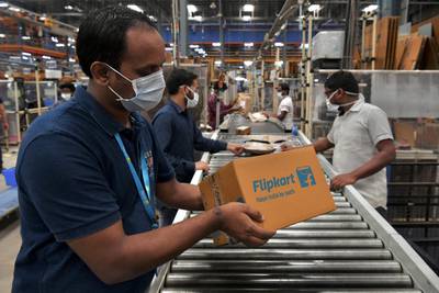 Home-grown e-commerce service Flipkart is the top local app in India. Photo: AFP