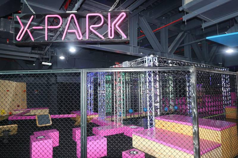The new X-Park Ninja Obstacle Course at Bounce Abu Dhabi in Marina Mall. Courtesy Bounce Abu Dhabi