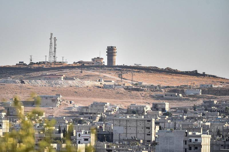 This picture taken Turkey near the town of Suruc shows a US observation post near the Syrian town of Kobani Kobane where the Pentagon said an explosion occurred "within a few hundred meters." The US said on October 11, 2019 its troops had come under artillery fire and warned that the US was prepared to meet aggression with "immediate defensive action," but Turkey denied targeting the US base. Turkey's Defense minister said they had returned fire after Kurdish People's Protection Units (YPG) shelled a Turkish border police station from hills located one kilometre (1,100 yards) away from the observation post. US troops pulled back from positions along the Turkey-Syria border last week ahead of a Turkish operation against Kurdish militants in Syria. The YPG was a close ally of the US in its fight against the Islamic State group but is seen by Ankara as a "terrorist" off-shoot of Kurdish insurgents in Turkey. AFP
