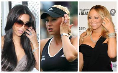 Kim Kardashian, Anna Kournikova and Mariah Carey have all been the recipients of very expensive engagement rings. 